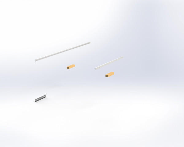 Adrian ARKFTM130 Mounting Rail Kit, Driver & Passenger Side / Transit Mid Roof 130″