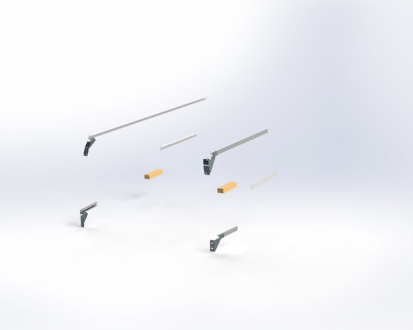 Adrian ARKGM135 Mounting Rail Kit, Driver & Passenger Side / Express & Savana 135"
