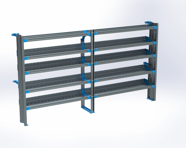 Adrian AS-2T14114PMHA 5-Shelf Unit, 14x114 (R54/F60) / ProMaster High Roof 159″ / Drivers Side