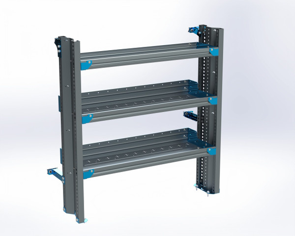 Adrian AS-2T1436GMA 3-Shelf Storage Solution unit, 14x36, gray color, for Express & Savana 135.