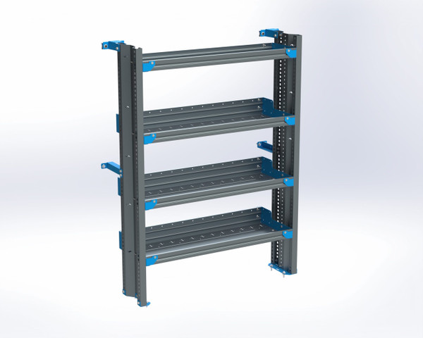 Adrian AS-2T1442PMLA 4-Shelf Unit, 14x42 / ProMaster Low Roof 136″ / Passenger Side