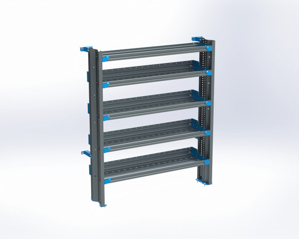 Adrian AS-2T1454FTHA 5-Shelf Unit, FTH model, 14x54, tank rack, gray with blue accents.
