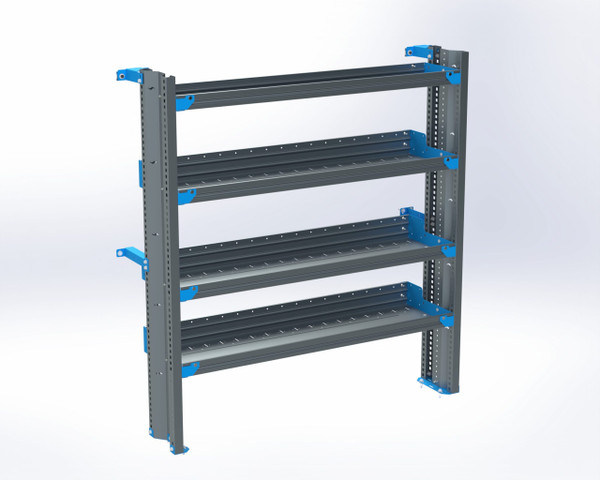 Adrian AS-2T1454SPSA 4-Shelf Unit, 14x54 / Sprinter Standard Roof 144″ / Passenger Side