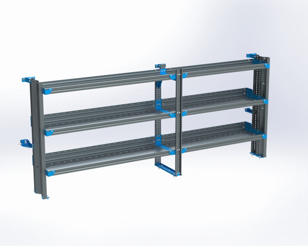 Adrian AS-2T16108FTLA 3-Shelf Transit Low Roof Unit, transit van shelves, 16 x 108.