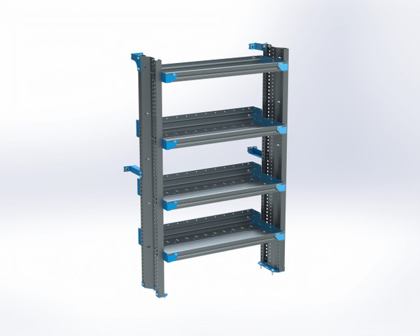 Adrian ProMaster Low Roof 118" AS-2T1636PMLA 4-Shelf Unit, ProMaster accessory, 16x36 shelving unit.