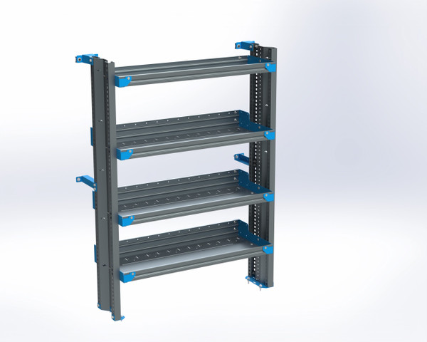 Adrian AS-2T1642PMLA 4-Shelf Unit, Tank Rack Use, 16x42 / ProMaster Low Roof 136"