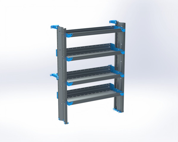 Adrian AS-2T1642SPSA 4-Shelf Unit, Tank Rack Use, 16x42 / Sprinter Standard Roof 144"