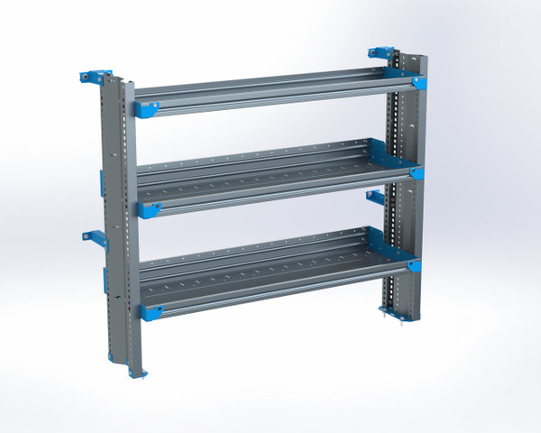 Adrian AS-2T1654FTLA 3-Shelf Unit, Tank Rack Use, 16x54 / Transit Low Roof 148"
