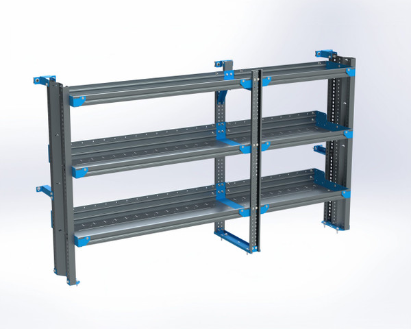 Adrian AS-2T1678FTLA 3-Shelf Unit, Tank Rack Use, 16x78 (R48/F30) / Transit Low Roof 130"