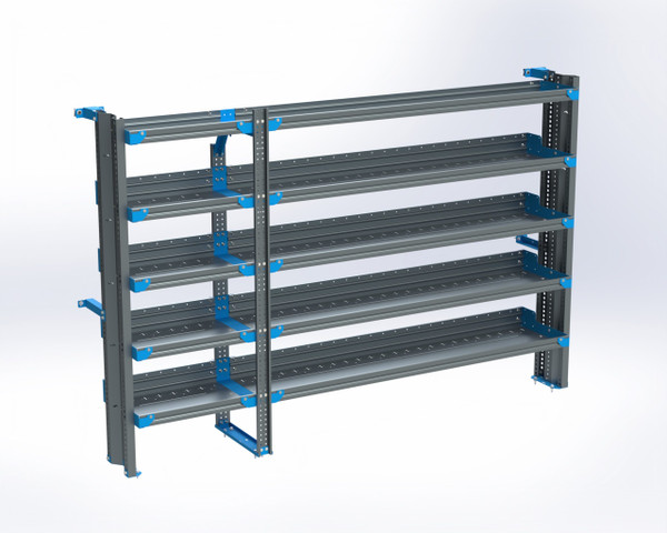 Adrian AS-2T1696SPHA 5-Shelf Unit, Tank Rack Use, 16x96 (R72/F24) / Sprinter High Roof 170" Ext