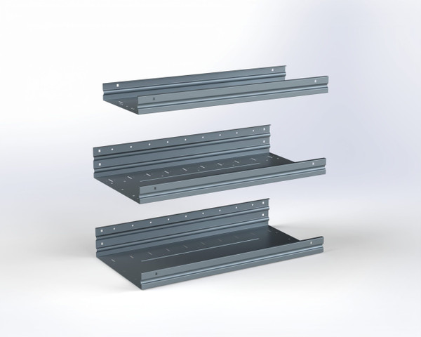 Adrian ASFK2T1430G3 3-Shelf Kit, 14 x 30, gray shelving for transit organization storage solutions