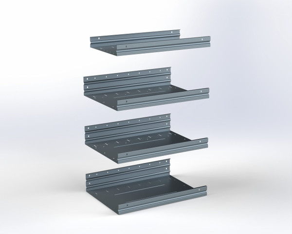 Adrian ASFK2T1624G4 4-Shelf Kit, 16 x 24 / Transit Mid Roof, ProMaster Low Roof, Sprinter Std Roof