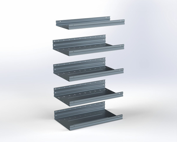 Adrian 5-Shelf car storage kit, 16 x 30, Transit ProMaster Sprinter High Roof shelving unit.