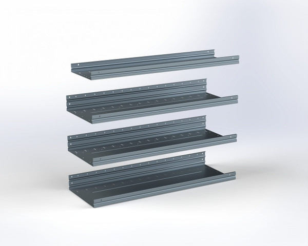 Adrian ASFK2T1648G4 4-Shelf Kit, vehicle storage organizer, 16 x 48, ProMaster Low Roof.