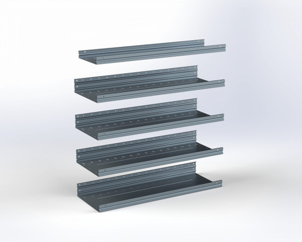 Adrian ASFK2T1648G5 5-Shelf Kit, 16 x 48 / Transit ProMaster Sprinter High Roof