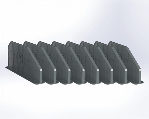 Adrian DIVK128 12" Shelf Divider, 8-Pack, gray shelf organizers for storage, divider for shelves.