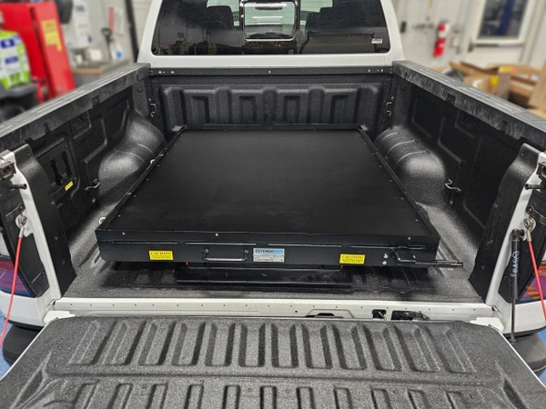 Adrian EBL1053 1,000 lb. 110% Extendobed truck extension, 5' Beds in black color.