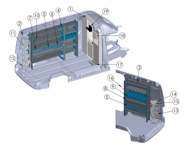 Adrian HVAC-SP-HR144 HVAC Starter Package, Sprinter High Roof 144 WB