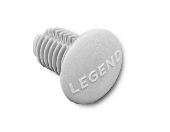 Legend LHKG-0002 DuraTherm white rivets, white push rivets by Legend.