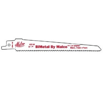 Malco 4KH8 Reciprocating Saw Blade, Bimetal, precise cutting blade, 6L 8T, Malco Tool brand.