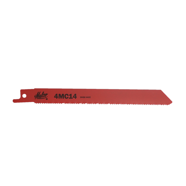 Malco 4MC14 steel saw blade, HSS, 6L 14T reciprocating saw blade by Malco Tool.