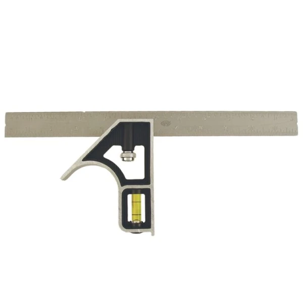 Malco SCS12 Square, 12" metal square tool by Malco Tool, combination design with level.