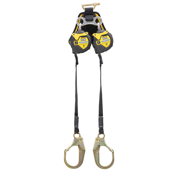 Werner R433006LE-SF 6ft Bantam Twin Leg Web Self-Retracting Lifeline w/Steel Form Hook, Leading Edge Capability