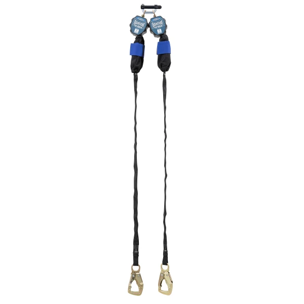 Werner Fall Protection R434006TB 2 - 9ft Bantam Twin Leg Tie-Back Web Self-Retracting Lifeline.