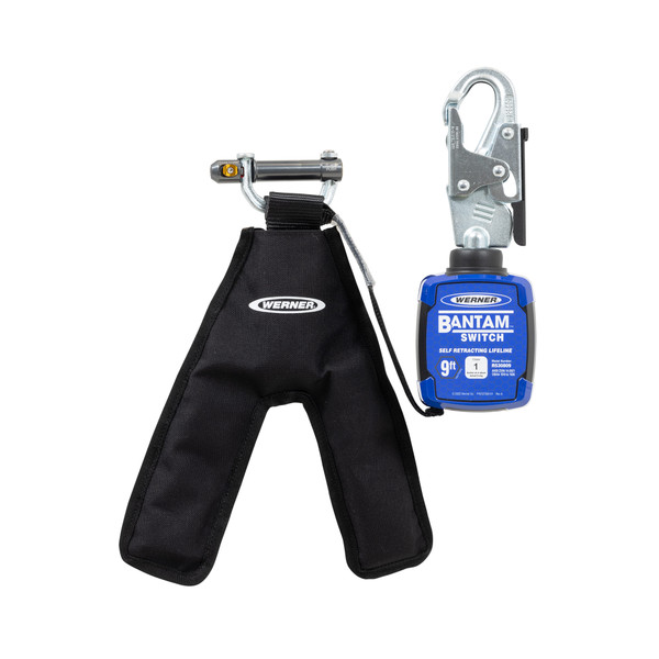 Werner Fall Protection R530809 Bantam Switch 9 Foot Web Snaphook in black color.