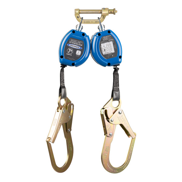 Werner lifeline, R533007-SR 2-Baseline SRL's with Steel Carabiner and Twin Leg Pin Adaptor, blue.