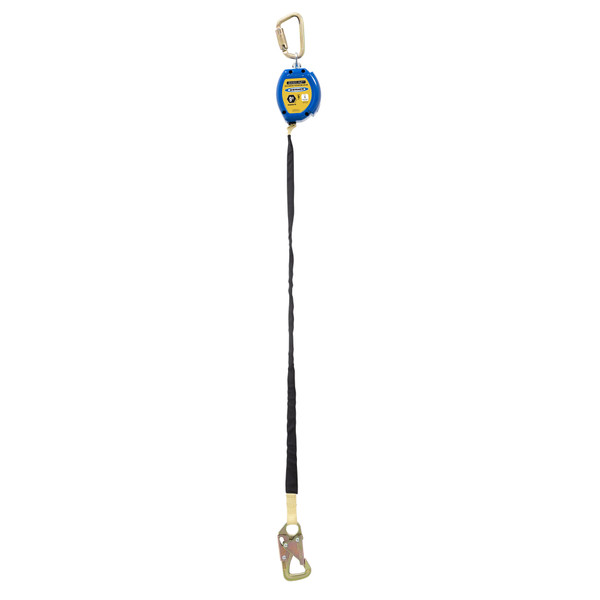 Werner Fall Protection R590006-TB Baseline 6' Web Arc Flash SRL Tie Back, black with blue.