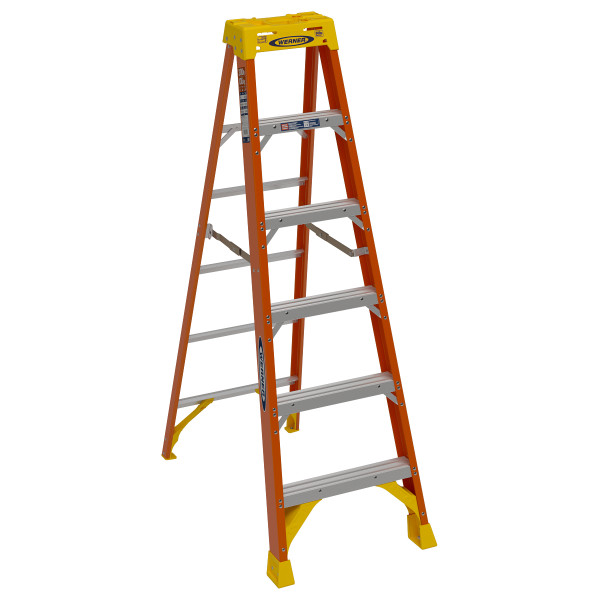 Werner NXTIA06 | 6 Ft Fiberglass Stepladder | Type IA 300 lb. Rated
