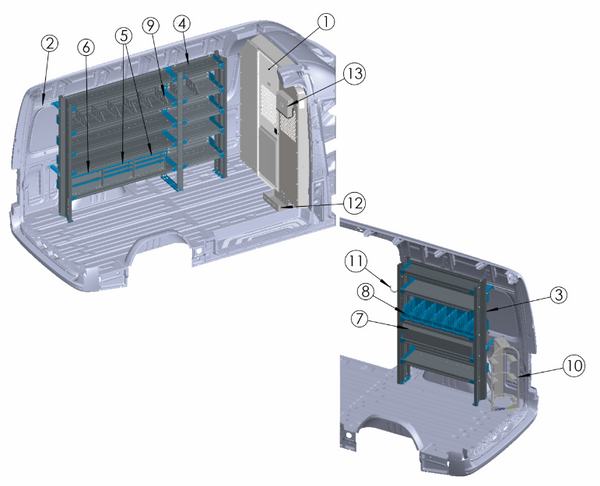 Adrian HVAC-SPHR144B HVAC Package, Sprinter High Roof 144WB