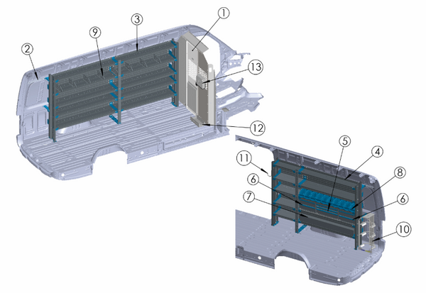 Adrian HVAC-SPHR170B HVAC Package, Sprinter High Roof 170WB