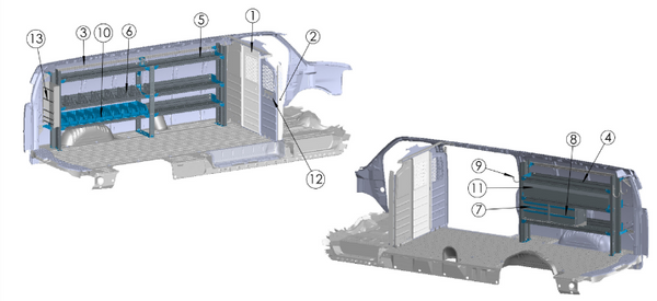 Adrian ELE-GM155B Electrical Package, GM Express/Savana 155WB