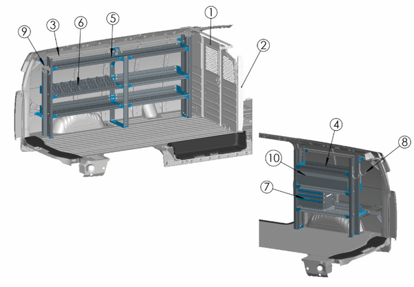 Adrian GEN-GM135B General Service Package, GM Express/Savana 135WB