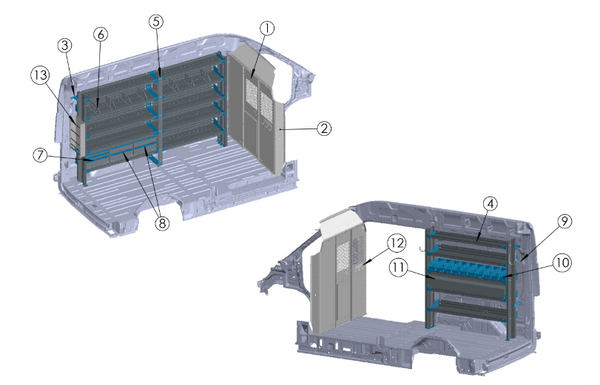 Adrian ELE-FTHR148B Electrical Package, Transit High Roof 148WB