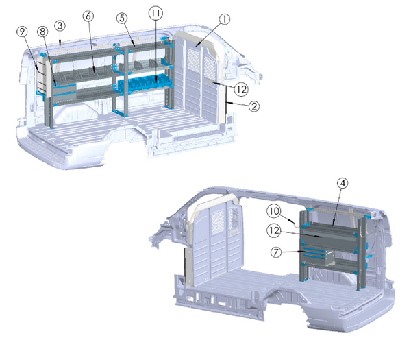 Adrian ELE-FTLR130B Electrical Package, Transit Low Roof 130WB