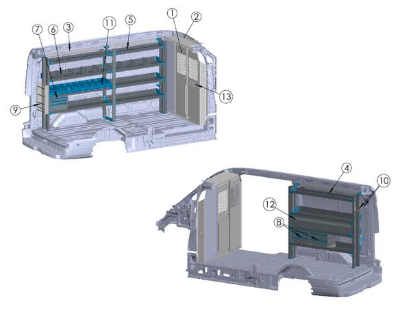Adrian ELE-FTMR148B Electrical Package, Transit Mid Roof 148WB