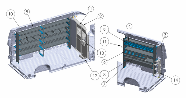 Adrian HVAC-PMHR159B HVAC Package. ProMaster High Roof 159WB