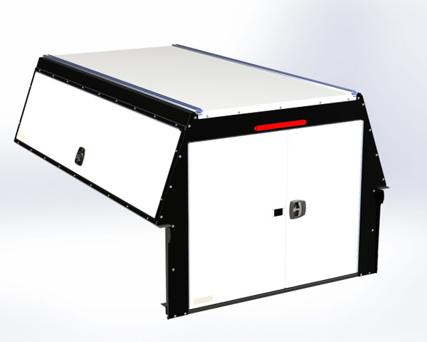 Adrian TFKFDT296KM26W Barn Door Truck Cap, Ford F-250/350, part of trunk enhancement kit.