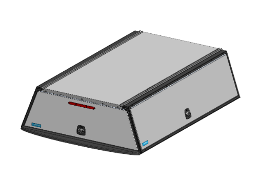 Adrian TFKFDT196HE23W Truck Cap, 23"H Hatch Door w/ E-Locks / Ford F-150 8' Bed