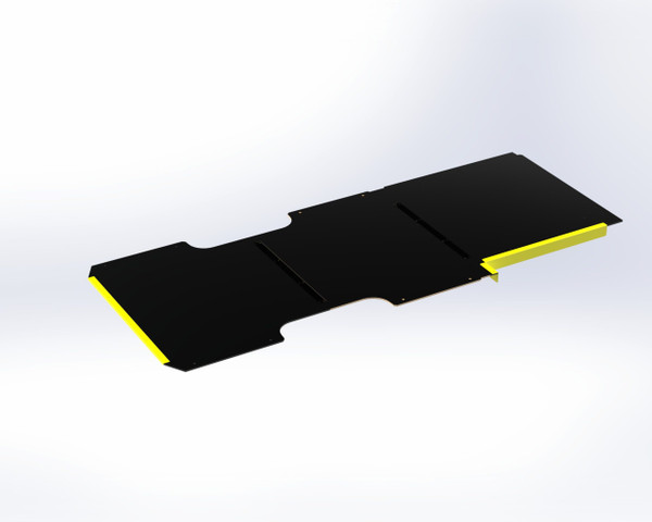 Adrian MFKMS170 Floor Kit for Mercedes Sprinter 170” black with yellow accents.
