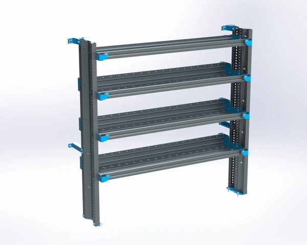 Adrain AS-2T1660PMLA 3-Shelf Unit, Cabinet Use, 16x60 / ProMaster Low Roof 118″ - Drivers Side