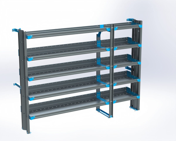 Adrian AS-2T1684SPHA 5-Shelf Unit, Tank Rack & Cabinet Use, 16x84 (R60/F24) / Sprinter High Roof
