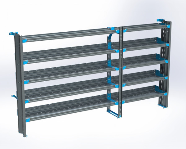 Adrian AS-2T14114FTHA 4-Shelf Unit, Cabinet Use, 14x114 (R72/F42) /Transit High Roof 148″ Ext