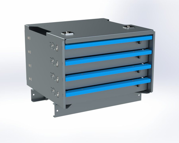 Adrian ADUK1618A4S-RI 4-Drawer Unit w/ Risers, 16 x 18