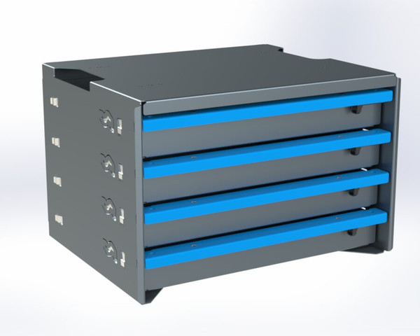 Adrian ADUK1418A4S 4-Drawer Unit, 14 x 18