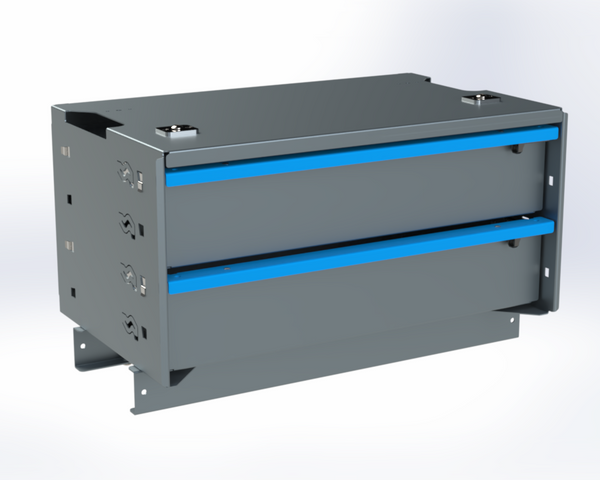 Adrian ADUK1424A2T-RI 2-Drawer Unit w/ Risers, 14 x 24