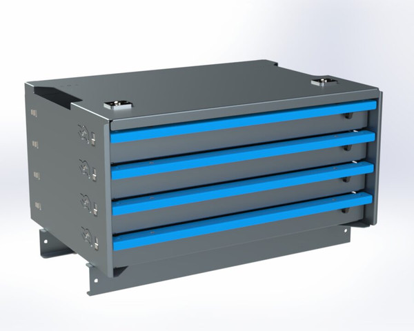 Adrian ADUK1624A4S-RI 4-Drawer Unit w/ Risers, 16 x 24